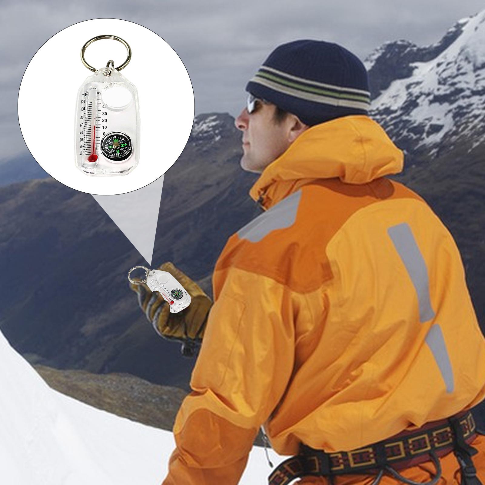 Compass Keychain Mini - بوصلة متعددة الوظائف صغيرة الحجم مع