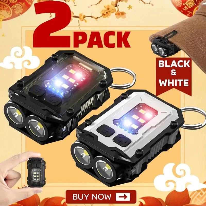 Keychain Flashlight - كليب على مصباح يدوي قابلة للشحن