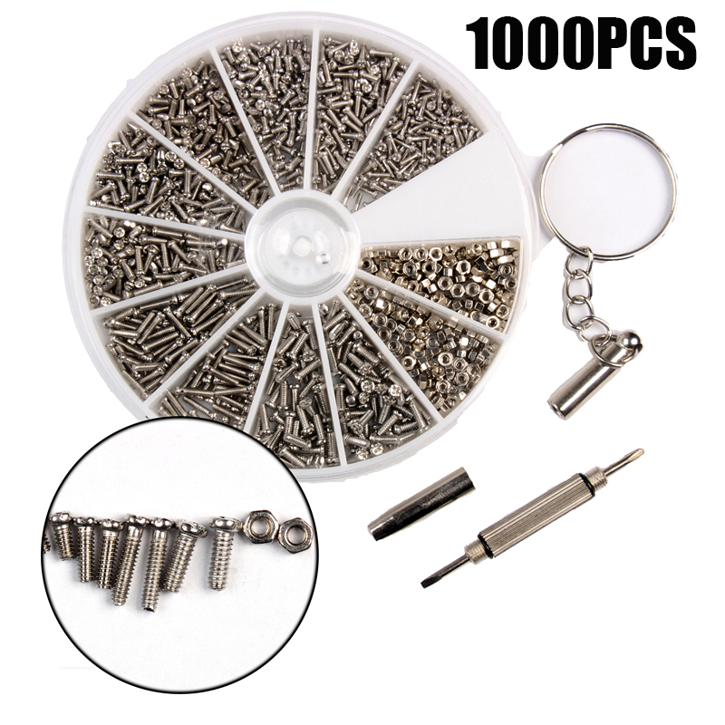 Micro Screwdriver Kit - 1000 قطعة/الوحدة M1-M1.6 مسامير الفولاذ المقاوم