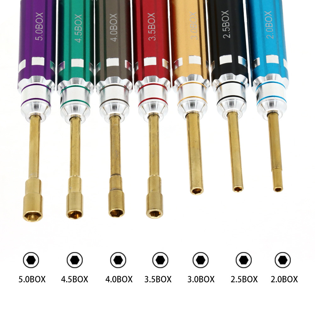 Micro Screwdriver Kit - 7 قطعة مقبض قصير RC عرافة