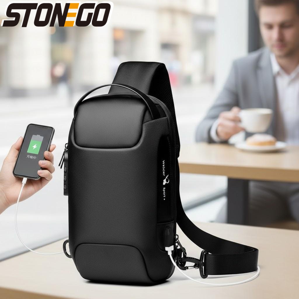 Edc Carry Bag - حقيبة كتف رجالية مقاومة للماء ومضادة