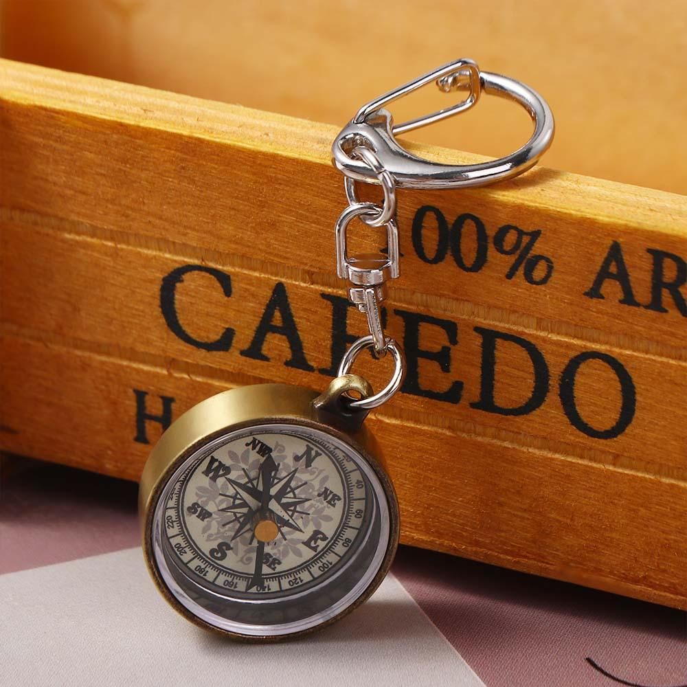 Compass Keychain Mini - بوصلة صغيرة محمولة كلاسيكية للبقاء على