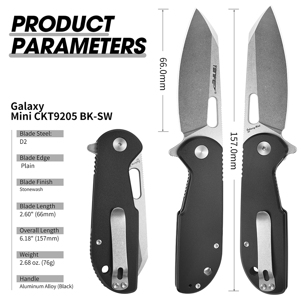 Edc Concealed Carry Knife - سكين TONIFE Galaxy Mini CKT9205 قابل