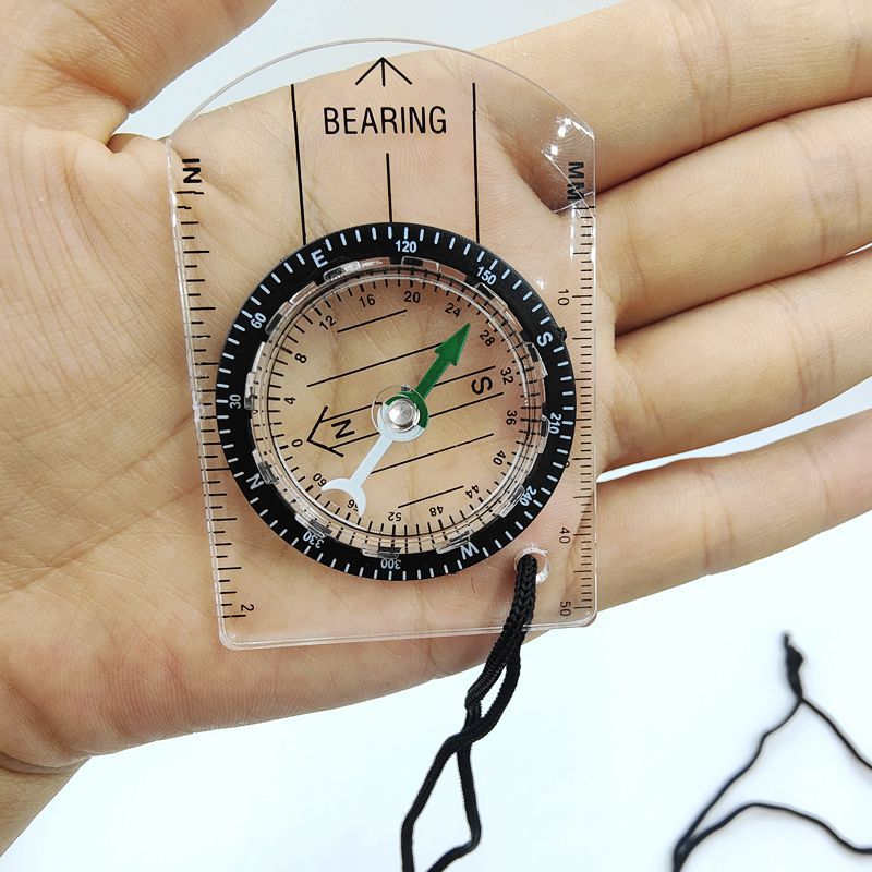 Compass Keychain Mini - بوصلة أكريليك شفافة صغيرة جديدة للاستخدام