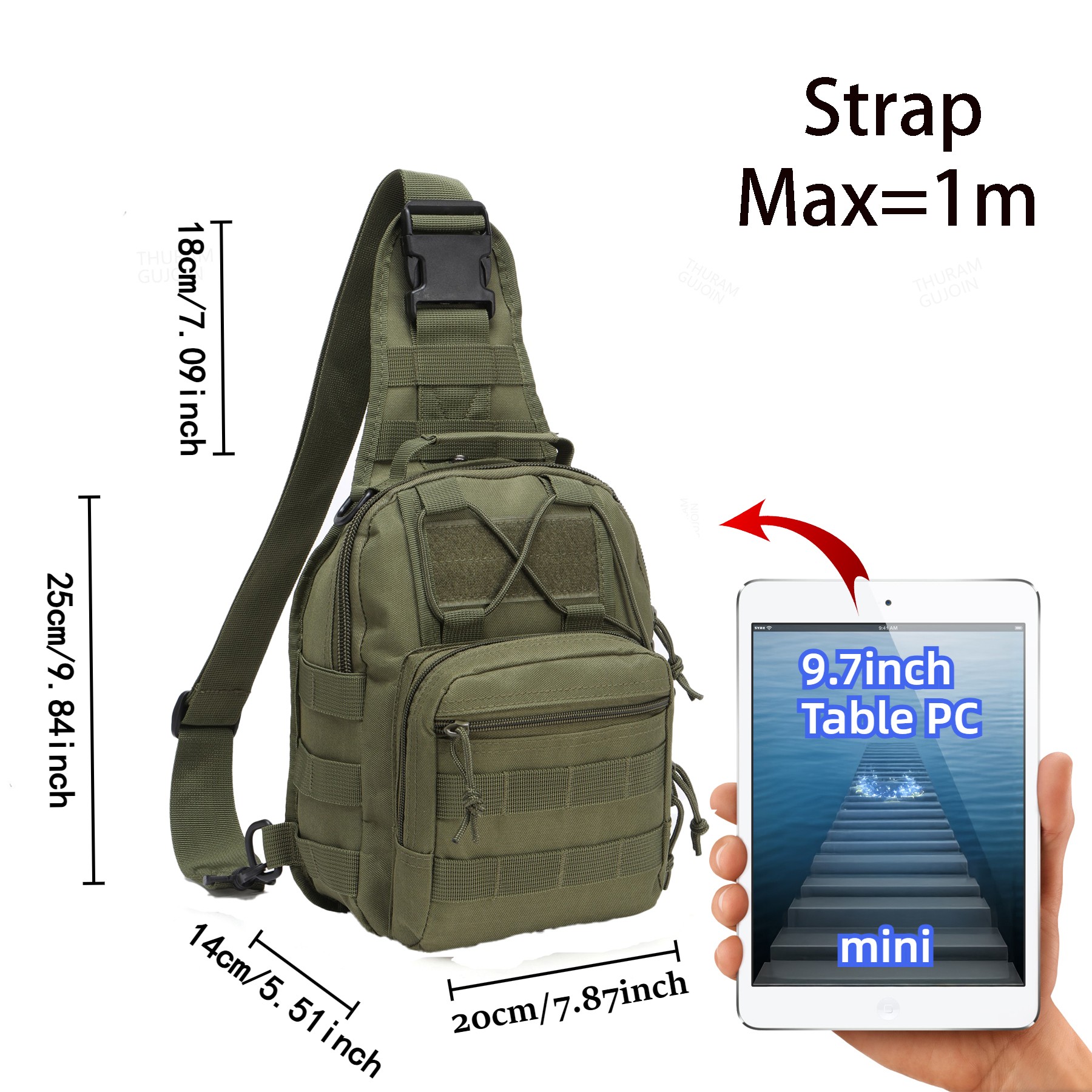 حقيبة ظهر تكتيكية للاستخدام ال - مراجعة Edc Carry Bag وسعره