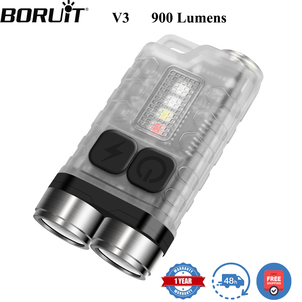 مصباح يدوي BORUiT V3 LED محمول - مراجعة Keychain Flashlight وسعره