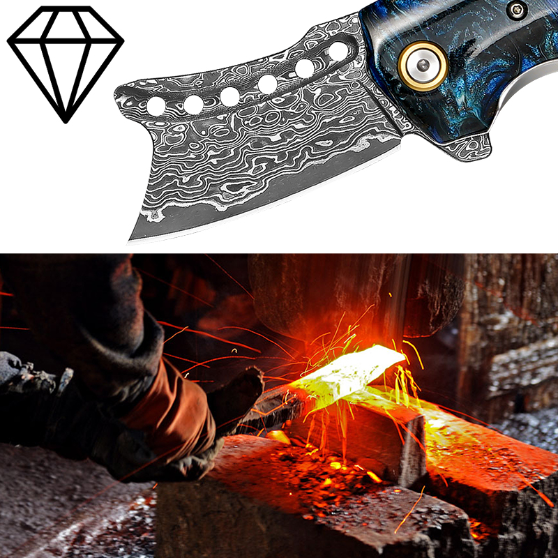 سكين جيب يدوي الصنع من فولاذ د - مراجعة Edc Concealed Carry Knife وسعره