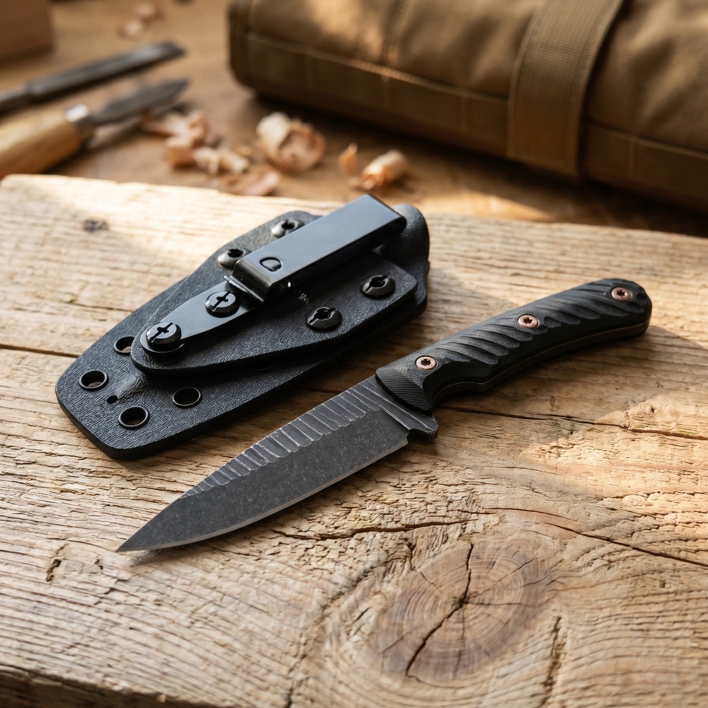 سكين بوشكرافت ذو نصل كامل من ف - مراجعة Edc Fixed Blade Deep Carry وسعره