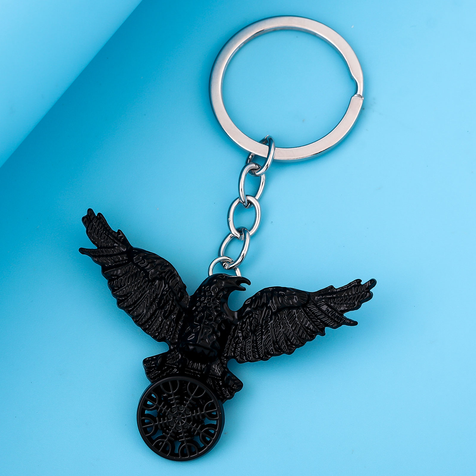 خمر فايكنغ الأسود الغراب قلادة - مراجعة Compass Keychain Mini وسعره