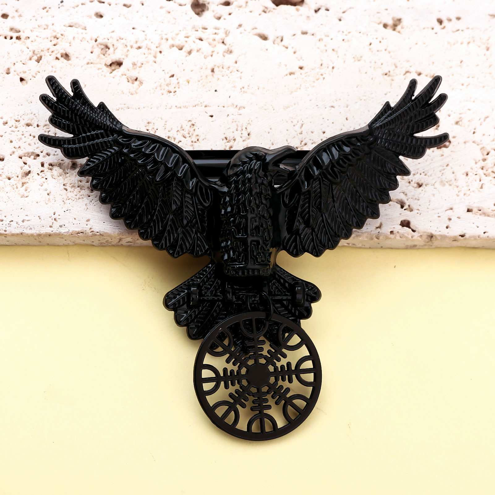 خمر فايكنغ الأسود الغراب قلادة - مراجعة Compass Keychain Mini وسعره
