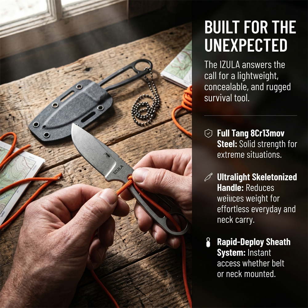 سكين نجاة يومي بشفرة ثابتة كام - مراجعة Edc Fixed Blade Deep Carry وسعره