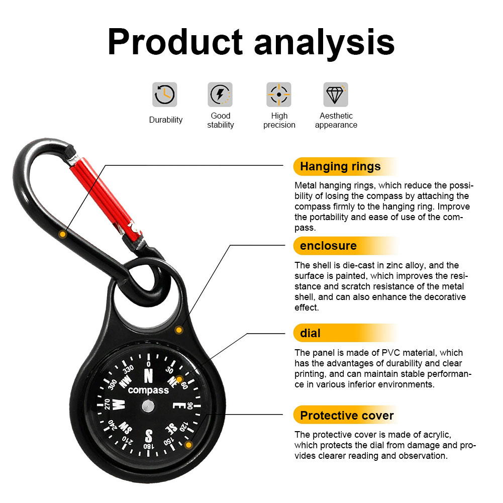 بوصلة نجاة صغيرة مع خطاف تعليق - مراجعة Compass Keychain Mini وسعره