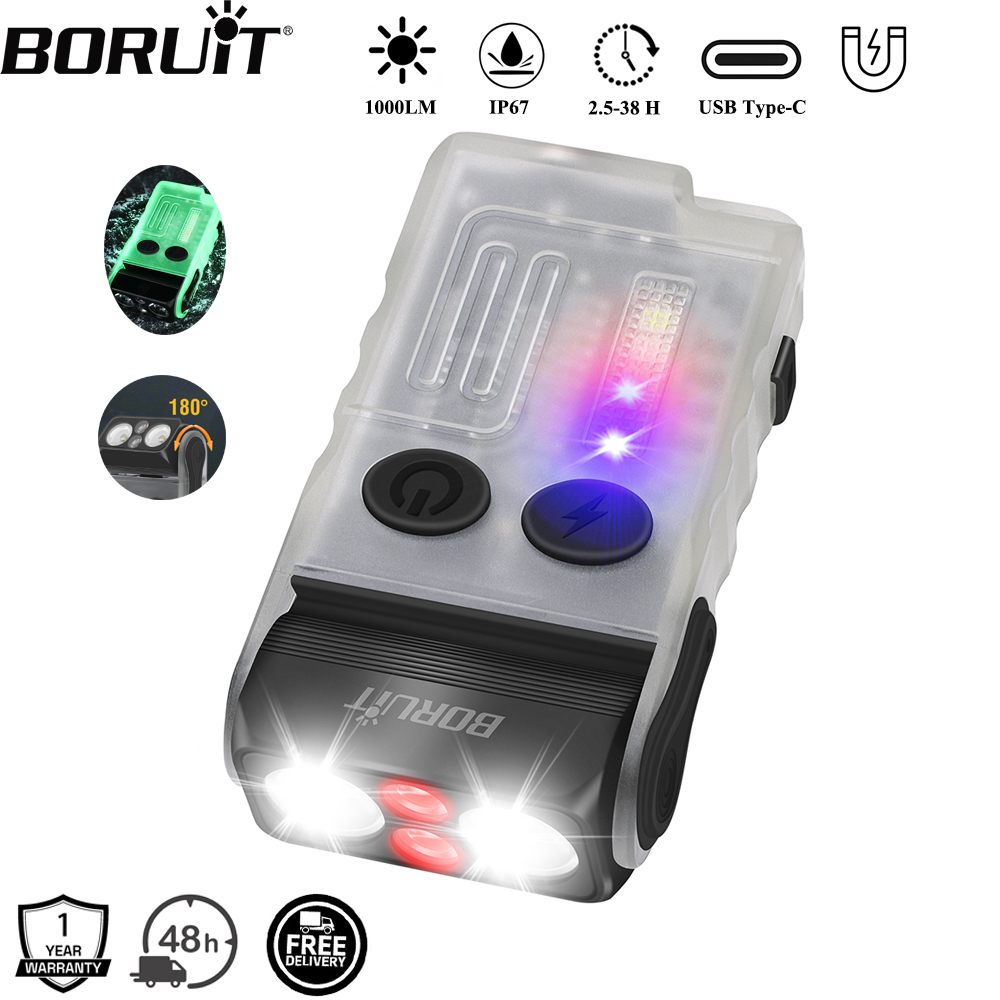 BORUiT V20 الطنان EDC سلسلة مف - مراجعة Keychain Flashlight وسعره