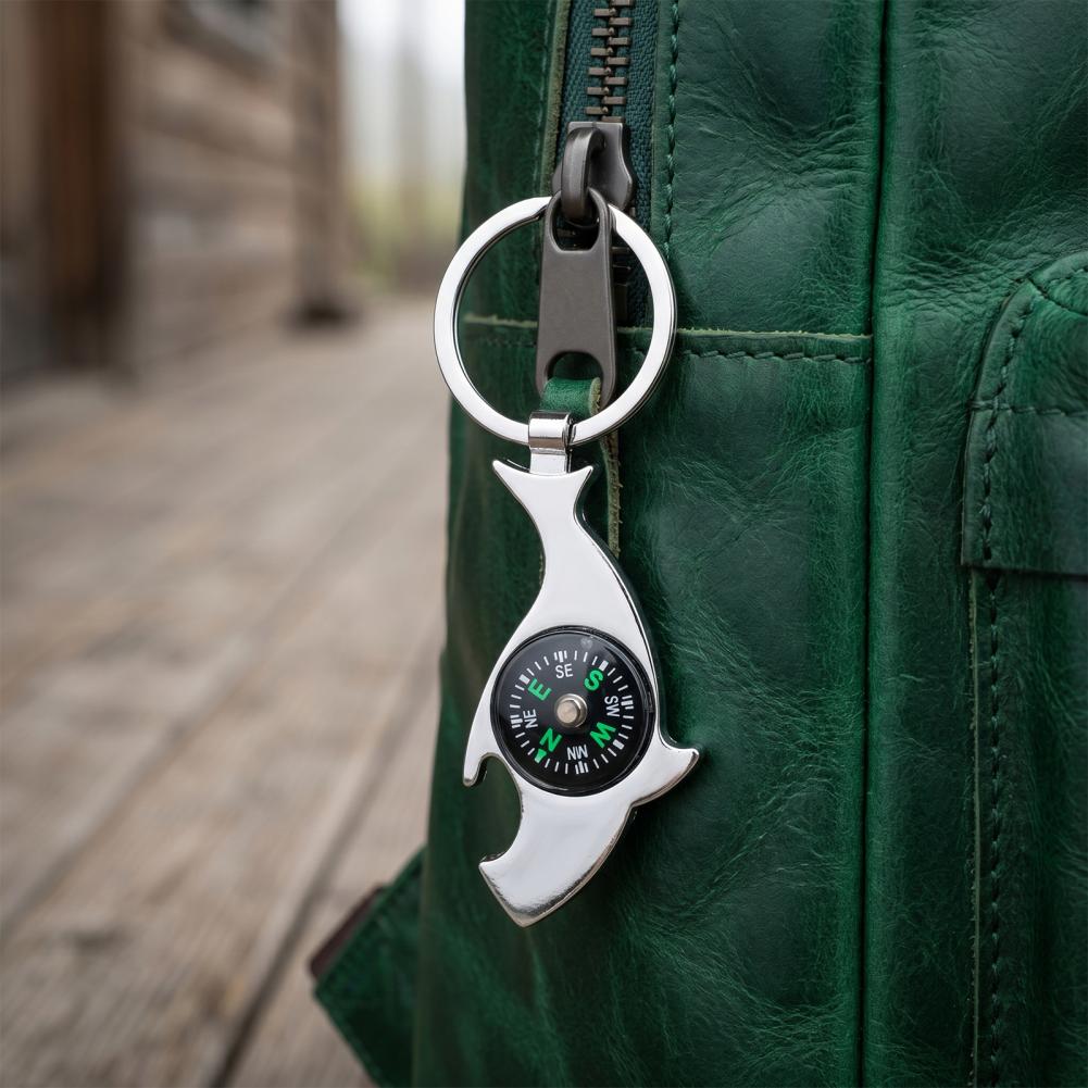 بوصلة صغيرة من سبيكة معدنية عل - مراجعة Compass Keychain Mini وسعره