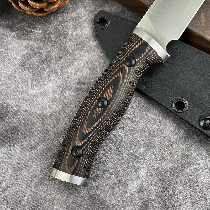 سكين مستقيم D2 بليد G10 مقبض E - مراجعة Edc Fixed Blade Deep Carry وسعره