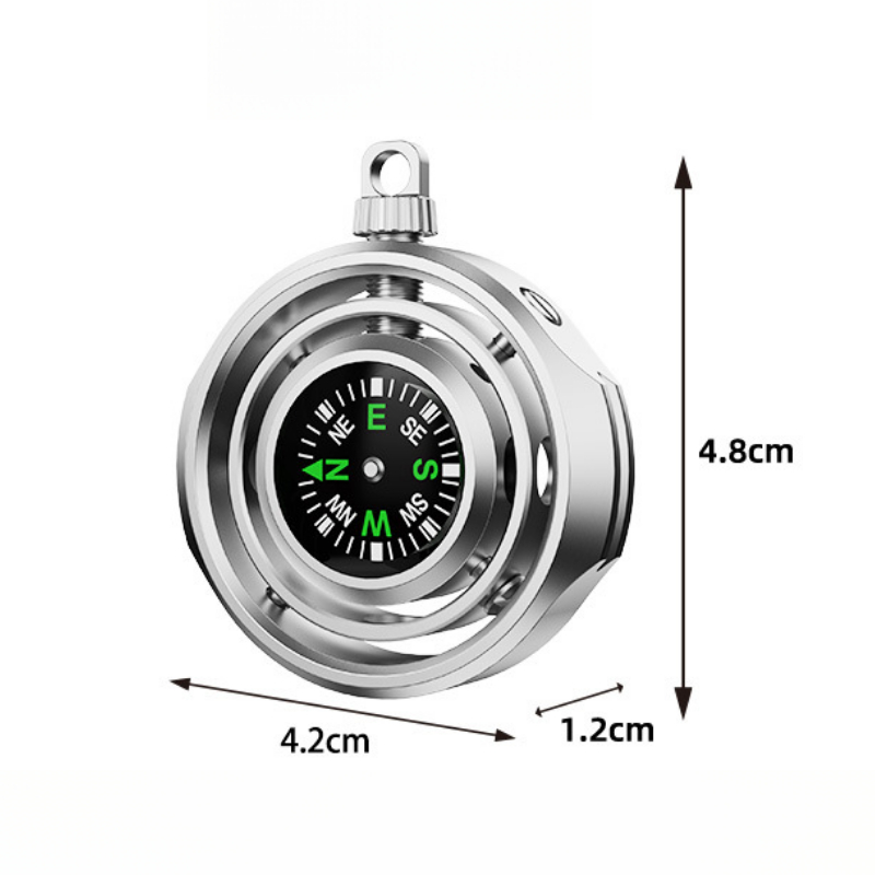 بوصلة صغيرة الإصبع تململ الأسط - مراجعة Compass Keychain Mini وسعره