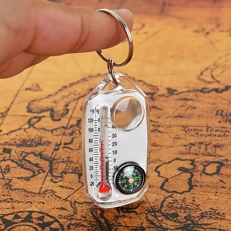 بوصلة سلسلة مفاتيح 3 في 1 محمو - مراجعة Compass Keychain Mini وسعره