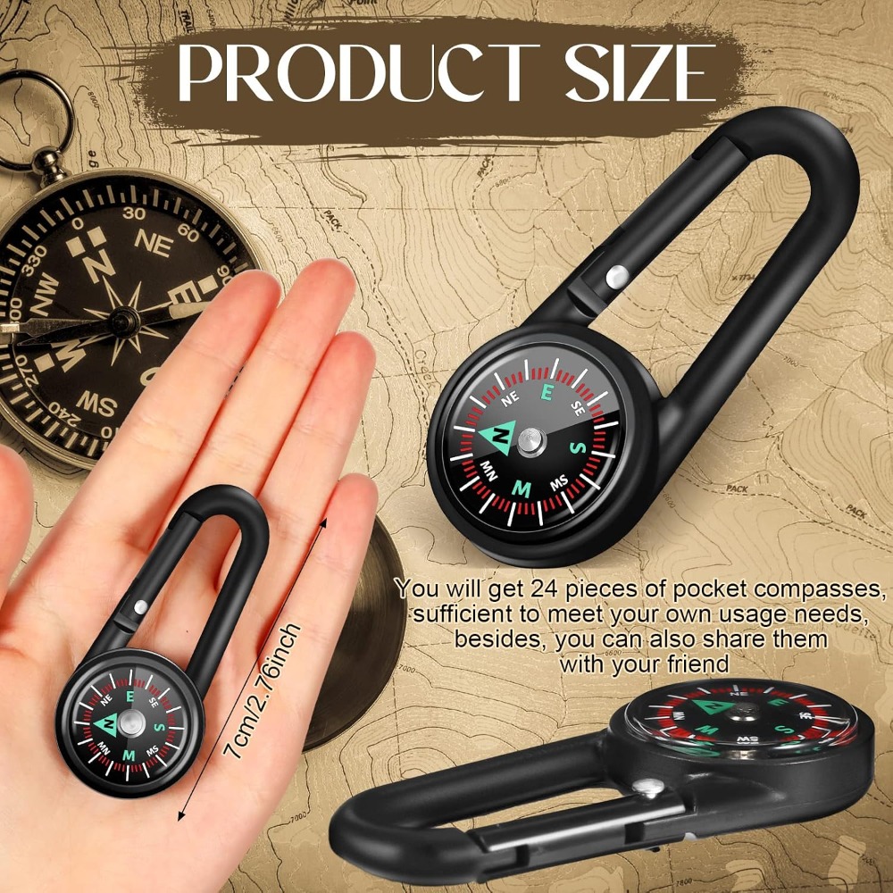 6-50 قطعة من بوصلات المغناطيسي - مراجعة Compass Keychain Mini وسعره