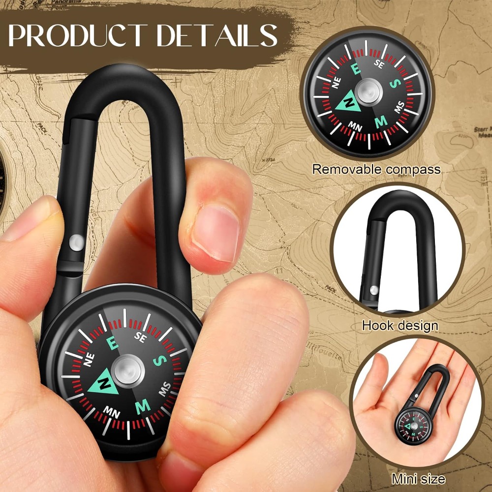 6-50 قطعة من بوصلات المغناطيسي - مراجعة Compass Keychain Mini وسعره