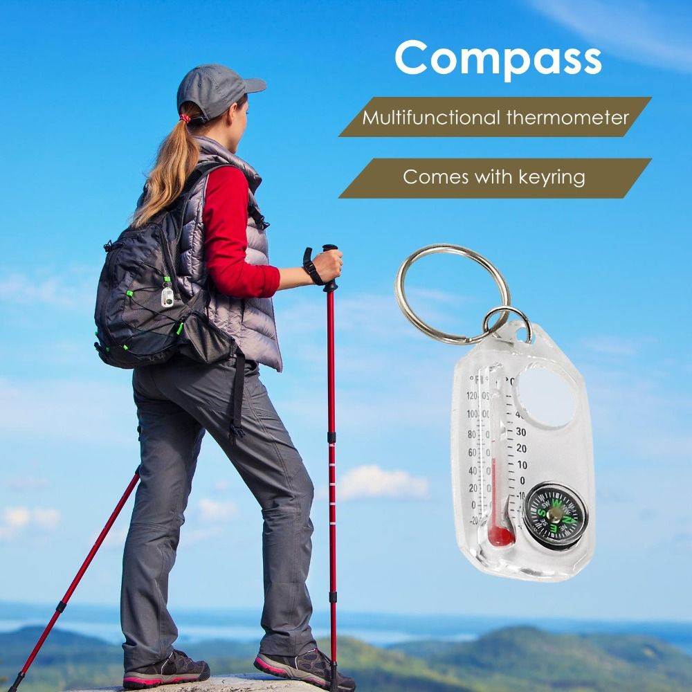 المحمولة 3 في 1 وظيفة البوصلة  - مراجعة Compass Keychain Mini وسعره