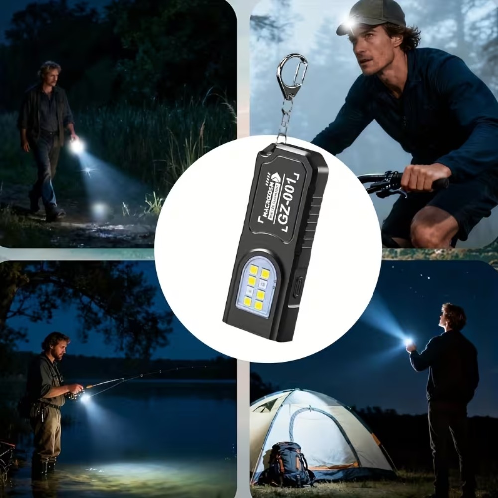 مصباح يدوي صغير COB LED بسلسلة - مراجعة Keychain Flashlight وسعره